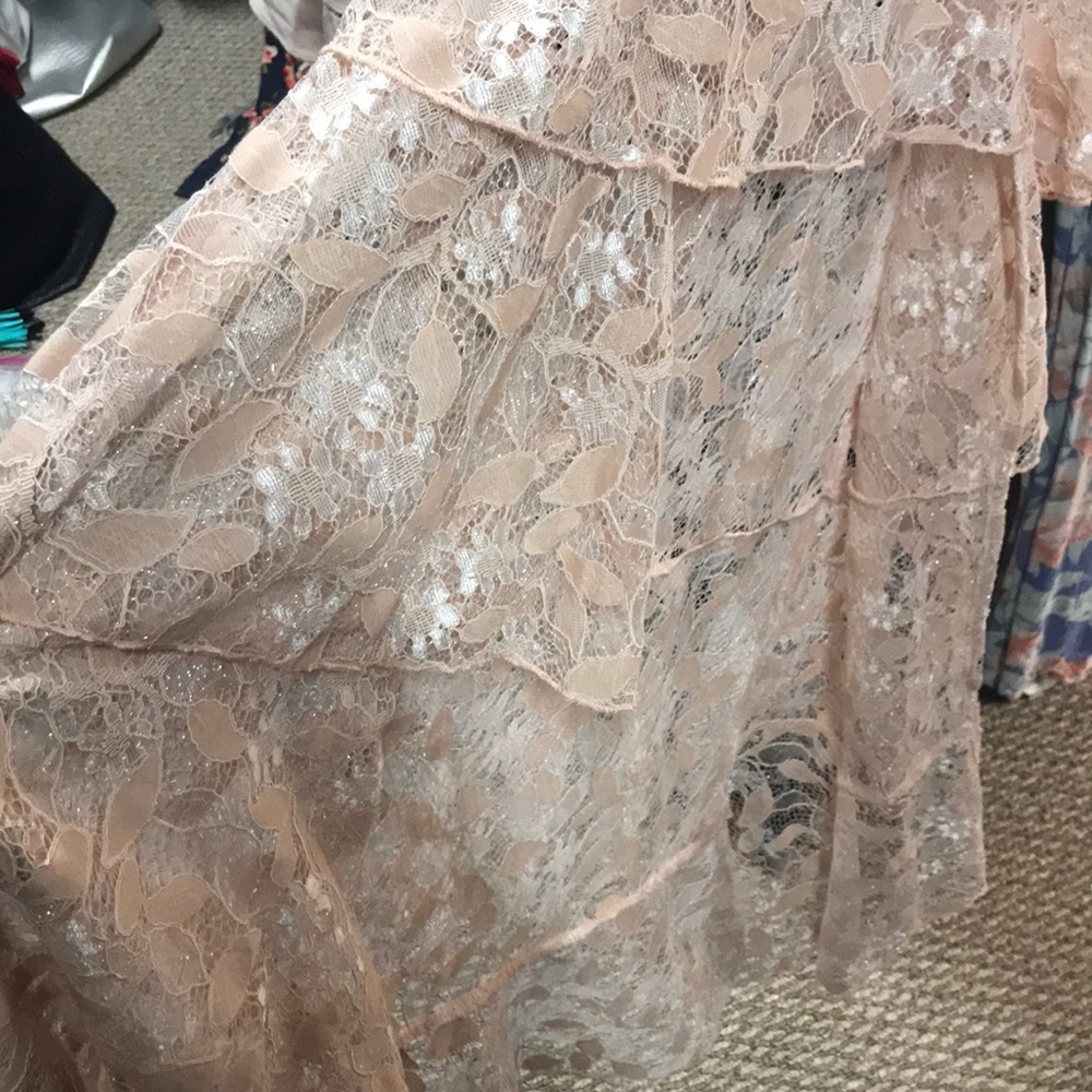 SALE *BUY2/GET1* Apricot Lane After Hours Tiered Ruffle Lace dress - Picture 4 of 5